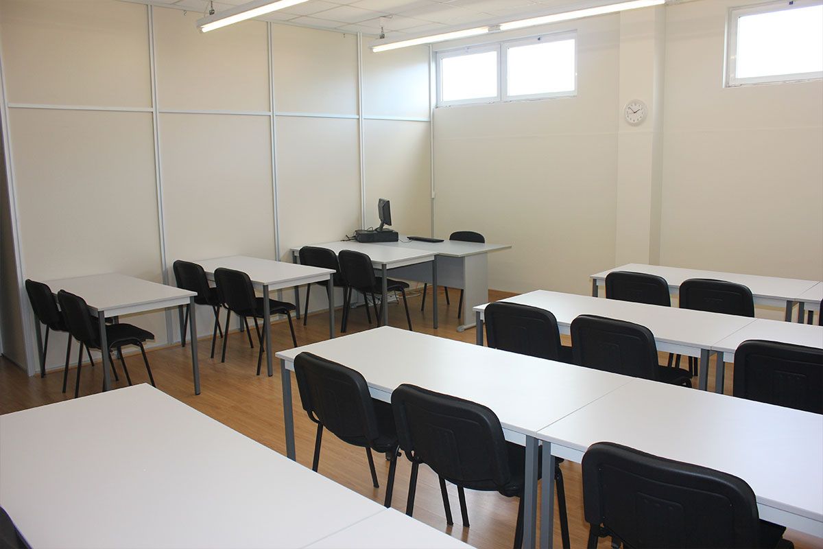 Aula de teoría del Centro de Formación Piélagos
